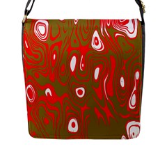 Red-dark Flap Closure Messenger Bag (l) by nateshop