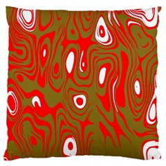 Red-dark Large Cushion Case (one Side) by nateshop