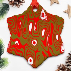 Red-dark Ornament (snowflake) by nateshop