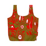 Red-dark Full Print Recycle Bag (M) Front