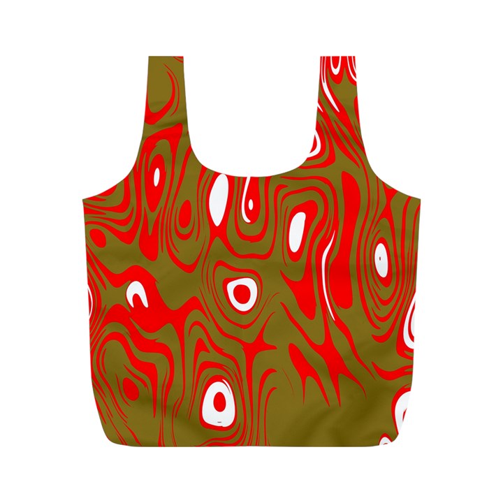 Red-dark Full Print Recycle Bag (M)