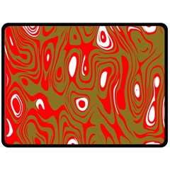 Red-dark Double Sided Fleece Blanket (large)  by nateshop