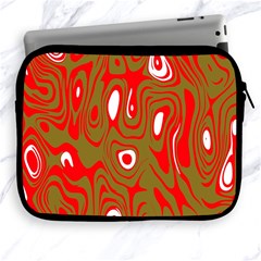 Red-dark Apple Ipad 2/3/4 Zipper Cases by nateshop