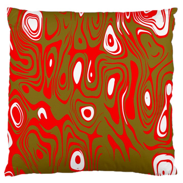 Red-dark Large Flano Cushion Case (One Side)