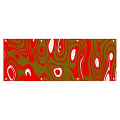 Red-dark Banner And Sign 8  X 3 