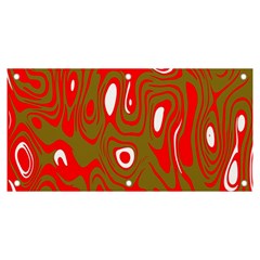 Red-dark Banner And Sign 6  X 3 