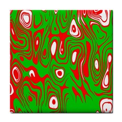 Red-green Tile Coaster by nateshop