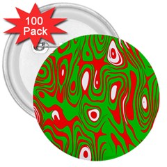 Red-green 3  Buttons (100 Pack)  by nateshop