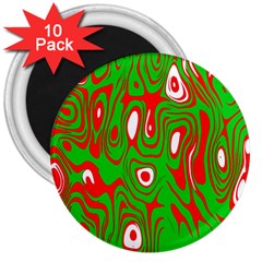 Red-green 3  Magnets (10 Pack)  by nateshop