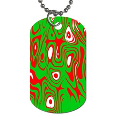 Red-green Dog Tag (one Side) by nateshop