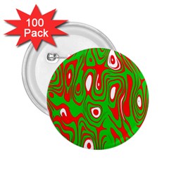 Red-green 2 25  Buttons (100 Pack)  by nateshop