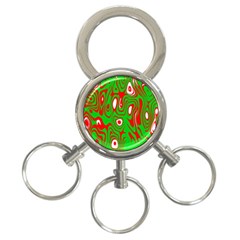 Red-green 3-ring Key Chain by nateshop