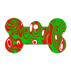 Red-green Dog Tag Bone (one Side) by nateshop