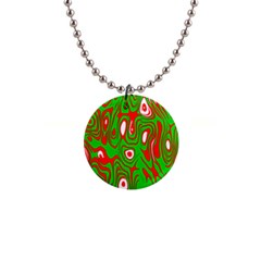 Red-green 1  Button Necklace