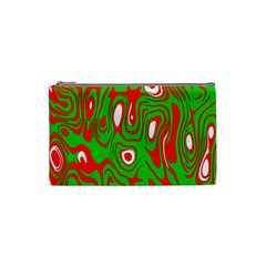 Red-green Cosmetic Bag (small) by nateshop