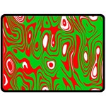 Red-green Fleece Blanket (Large)  80 x60  Blanket Front