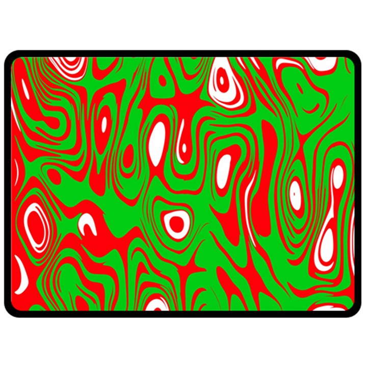 Red-green Fleece Blanket (Large) 