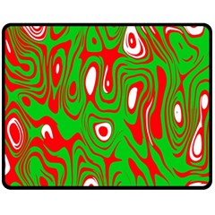 Red-green Fleece Blanket (medium)  by nateshop