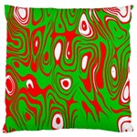 Red-green Large Cushion Case (One Side) Front