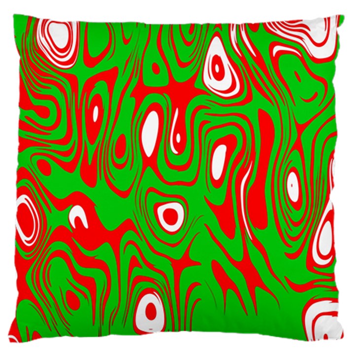 Red-green Large Cushion Case (One Side)