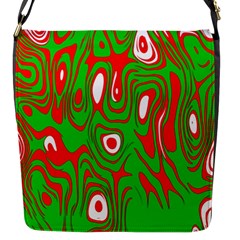 Red-green Flap Closure Messenger Bag (s) by nateshop