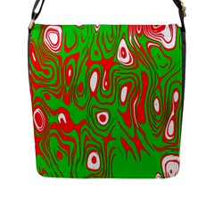 Red-green Flap Closure Messenger Bag (l) by nateshop