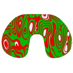 Red-green Travel Neck Pillow by nateshop