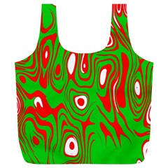 Red-green Full Print Recycle Bag (xl) by nateshop