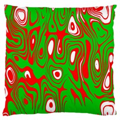 Red-green Large Flano Cushion Case (two Sides) by nateshop