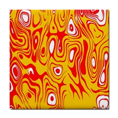 Red-yellow Tile Coaster by nateshop