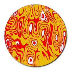 Red-yellow Round Mousepads by nateshop