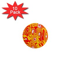 Red-yellow 1  Mini Magnet (10 Pack)  by nateshop