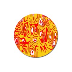 Red-yellow Magnet 3  (round) by nateshop