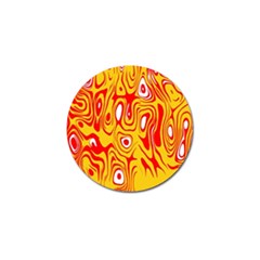 Red-yellow Golf Ball Marker by nateshop