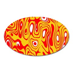 Red-yellow Oval Magnet by nateshop