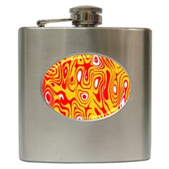 Red-yellow Hip Flask (6 Oz) by nateshop