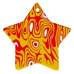 Red-yellow Star Ornament (two Sides) by nateshop