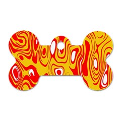 Red-yellow Dog Tag Bone (one Side) by nateshop