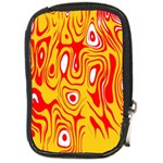 Red-yellow Compact Camera Leather Case Front