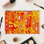 Red-yellow Cosmetic Bag (Large) Front