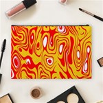 Red-yellow Cosmetic Bag (Large) Back