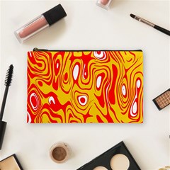 Red-yellow Cosmetic Bag (medium) by nateshop