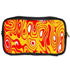 Red-yellow Toiletries Bag (two Sides) by nateshop