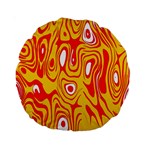 Red-yellow Standard 15  Premium Round Cushions Front