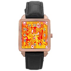 Red-yellow Rose Gold Leather Watch  by nateshop