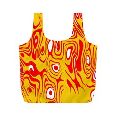 Red-yellow Full Print Recycle Bag (m) by nateshop