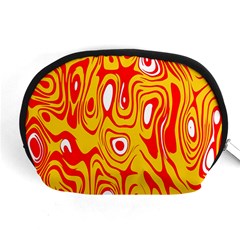 Red-yellow Accessory Pouch (medium) by nateshop