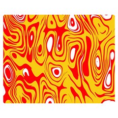 Red-yellow Double Sided Flano Blanket (medium)  by nateshop