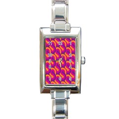 Retro-pattern Rectangle Italian Charm Watch by nateshop