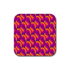 Retro-pattern Rubber Coaster (Square)